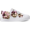 image:imageKarl Lagerfeld Womens Georgia Sneaker with Flower EmbellishmentsWhiteMulti