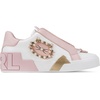 image:imageKarl Lagerfeld Womens Madisyn Slip on Sneaker with Studded Choupette DetailBright WhiteLight Blush