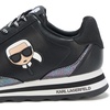 image:imageKarl Lagerfeld Womens Meade Lace Up Sneaker with Karl HeadBlackMulti