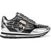 image:imageKarl Lagerfeld Womens Meade Lace Up Sneaker with Karl HeadSilverBlack