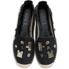 image:imageKarl Lagerfeld Womens Michaela Slip on Espadrille Sandal with PinsLight Black
