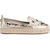 image:imageKarl Lagerfeld Womens Michaela Slip on Espadrille Sandal with PinsShiny White Gold