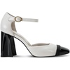 image:imageKarl Lagerfeld Womens Sapphira Closed Toe Dress HeelSoft WhiteBlack