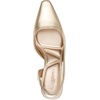 image:imageKarl Lagerfeld Womens Sheenz Pointed Toe Slingback Dress HeelWhite Gold