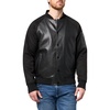 image:imageKARL LAGERFELD Mens Collared Pockets Mixed Media Bomber JacketBlack