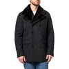 image:imageKARL LAGERFELD Mens Outerwear Faux Fur Collared Wool CoatCharcoalBlack