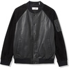 image:imageKARL LAGERFELD Mens Outerwear Mixed Media Leather Bomber JacketBlack