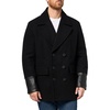 image:imageKARL LAGERFELD Mens Outerwear Wool Coat With Faux Leather CuffsBlack