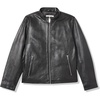 image:imageKARL LAGERFELD Mens Outerwear Zip Front Leather JacketBlack