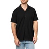 image:imageKARL LAGERFELD Mens Short Sleeve Button Front Collared Woven DressBlack