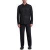 image:imageKARL LAGERFELD Mens Striped Panel Long Sleeve TopBlackWhite