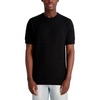 image:imageKARL LAGERFELD Mens Textured Short Sleeve Crewneck SweaterBlack Multi