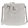 image:imageKARL LAGERFELD Paris Womens Laffayette Chain Strap Leather Crossbody BagWinter White