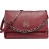 image:imageKARL LAGERFELD Paris Womens Lavande Leather Crossbody Bag with Adjustable Strap Barolo Wine One Size