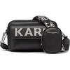 image:imageKARL LAGERFELD Paris Womens Maybelle Crossbody Bag With Pouch BlackSilver One Size