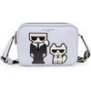 image:imageKARL LAGERFELD Paris Womens Maybelle Graphic Camera CrossbodyIce Blue