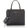 image:imageKARL LAGERFELD Paris Womens Maybelle Solid SatchelBlackSilver