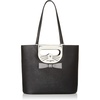 image:imageKARL LAGERFELD Paris Womens Maybelle Tote HandbagBlackSilver Legacy