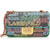 image:imageKARL LAGERFELD Womens Agyness With Love from Paris Shoulder BagBlackNeon Citrus