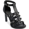 image:imageKARL LAGERFELD Womens Brexton T Strap Dress Heel With Stud EmbellishmentsBlackGunmetal