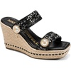 image:imageKARL LAGERFELD Womens Carsen Double Band Espadrille Wedge SandalBlack