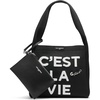 image:imageKARL LAGERFELD Womens Cest La Vie Hobo Bag BlackWhite Medium