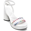 image:imageKARL LAGERFELD Womens Everyday Cushioned Insole Haden  Platform Ankle SandalBright White