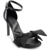 image:imageKARL LAGERFELD Womens Kenz Bow Evening Ankle Strap Heeled SandalsBlack