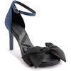 image:imageKARL LAGERFELD Womens Kenz Bow Evening Ankle Strap Heeled SandalsNavy