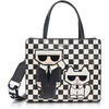 image:imageKARL LAGERFELD Womens Maybelle Choupette SatchelWhiteBlack Multi