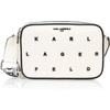 image:imageKARL LAGERFELD Womens Maybelle Logo CrossbodyWhiteBlack