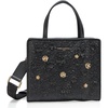 image:imageKARL LAGERFELD Womens Maybelle Satchel With Flower EmbellishmentsBlackGold
