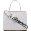 image:imageKARL LAGERFELD Womens Maybelle SatchelWhiteSilver Logo Legacy