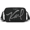 image:imageKARL LAGERFELD Womens Maybelle Studded Logo Crossbody BlackSilver Multi One Size