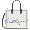 image:imageKARL LAGERFELD Womens Nouveau Printed Tote BagBlueWhite