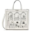 image:imageKARL LAGERFELD Womens Nouveau Printed Tote BagWhiteBlackRed