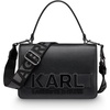 image:imageKARL LAGERFELD Womens Simone Satchel Crossbody With CharmsBlack