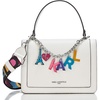 image:imageKARL LAGERFELD Womens Simone Satchel Crossbody With CharmsWhiteMulti