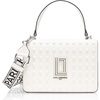 image:imageKARL LAGERFELD Womens Simone Studded Satchel CrossbodyWhite