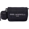 image:imageKARL LAGERFELD Womens Voyage Messenger BagDark BlackGunmetal