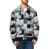 image:imageKARL LAGERFELD mens Patterned Chest Logo Wool Patchwork JacketBlkWht