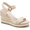 image:imageKARL LAGERFELD womens Calzona Wedge Sandal With Pearl EmbellishmentsNew Nude