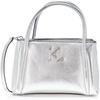image:imageKARL LAGERFELD womens Nouvelle Satchel With Adjustable StrapSilver