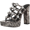 image:imageKarl Lagerfeld Paris womens Addica Pearls Platform Heel SandalBlackWhite