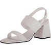 image:imageKarl Lagerfeld Paris womens Sarina Quilted Open Toe Leather Heeled SandalBright White Quilted
