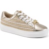 image:imageKarl Lagerfeld Womens Cate Lace Up Sneaker with Espadrille DetailNaturalWhite Gold