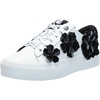 image:imageKarl Lagerfeld Womens Georgia Sneaker with Flower EmbellishmentsBright WhiteBlack