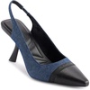 image:imageKarl Lagerfeld Womens Kinsely Evening Pointed Toe Slingback PumpNavyBlack