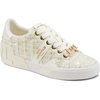 image:imageKarl Lagerfeld Womens Mablyn Lace Up Sneaker with Logo EmbellishmentsCream