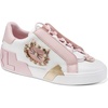 image:imageKarl Lagerfeld Womens Madisyn Slip on Sneaker with Studded Choupette DetailBright WhiteLight Blush